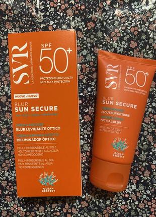 Солнцезащитный крем-мусс с эффектом блюра svr sun secure blur spf 50