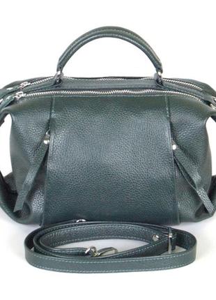 Сумка кожаная женская к52 зеленая