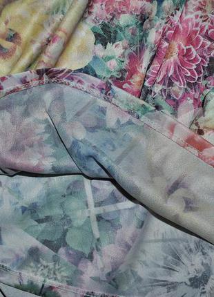 Винтажное миди платье ручной работы в цветочный принт4 фото