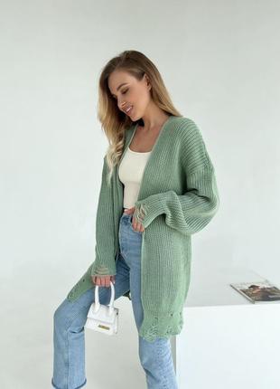 Кофта вязаная zirka оливковый