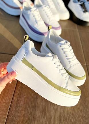 Кросівки maxi, білий, натуральна шкіра