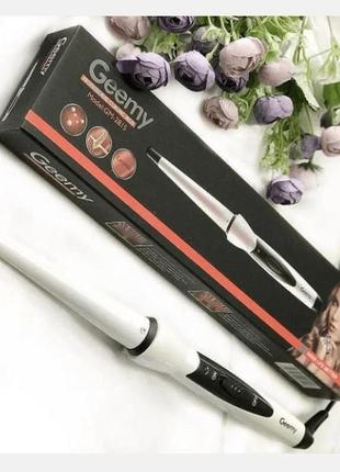 Керамическая плойка для волос geemy gm 2815 / конусная плойка для локонов