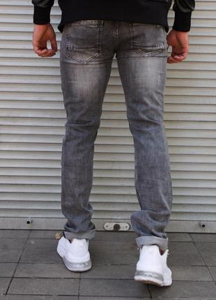 Сірі прямі джинси чоловічі | туреччина | 100% бавовна5 фото