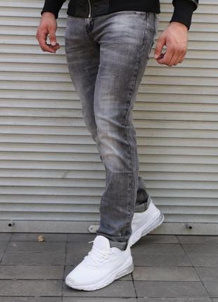Сірі прямі джинси чоловічі | туреччина | 100% бавовна3 фото
