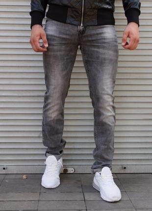 Сірі прямі джинси чоловічі | туреччина | 100% бавовна1 фото