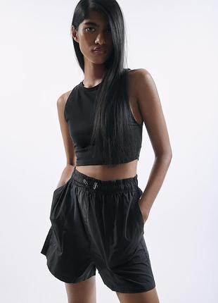 Чорні шорти на резинці від zara хс