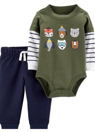 Комплект двойка carters бодик и штаны на 18 и 24 месяца костюм