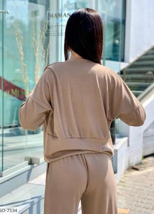 Женский брючный костюм рубчик6 фото