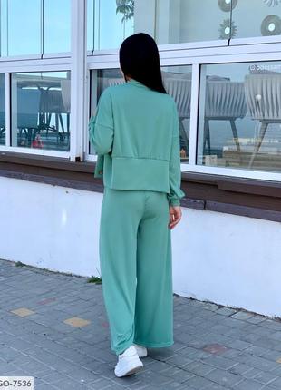 Женский брючный костюм рубчик7 фото