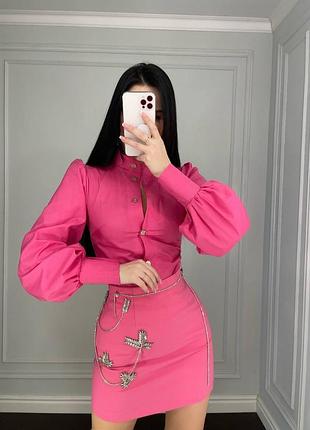 Сорочка з широкими рукавами коттон