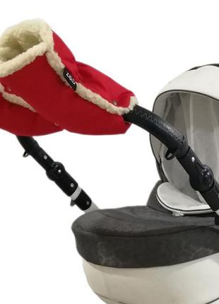 Муфты рукавички zdrowe dziecko (z&d польша) для рук мамы на коляску на овчине зимние муфта для коляски з7 фото