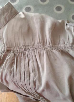 Платье-рубаха ,туника батистовое в стиле сафари цвета хаки benfish lady4 фото