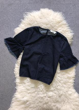 Джинсова блуза футболка натуральна джинс