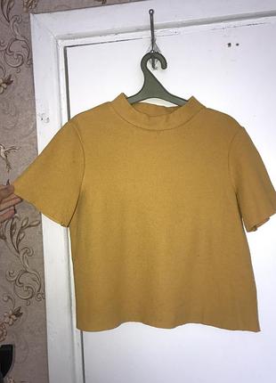 Zara водолазка топ кофта кофточка блуза рубчик  блузка футболка майка гольф