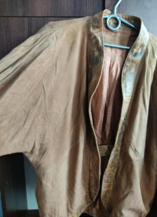 Куртка кожаная замшевая лайковая кожа р. 405 фото