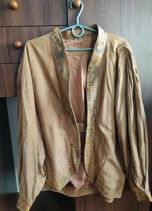 Куртка кожаная замшевая лайковая кожа р. 402 фото