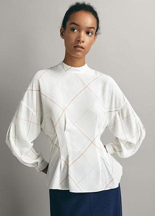 Біла блузка massimo dutti