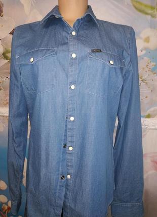 Джинсовая рубашка 100%коттон s-l от lee