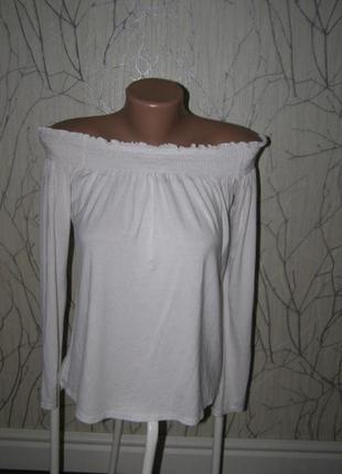 Блуза топ відкриті плечі гумка