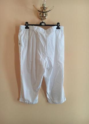 Батал большой размер белые летние легкие  штаны штаники бриджи бриджики шорты шта6 фото