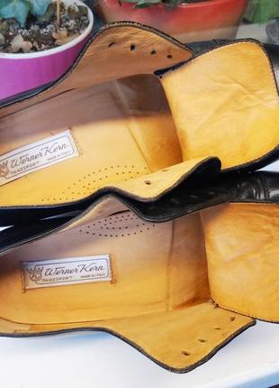 Строгие классические легкие и качественные кожаные туфли "werner kern" италия! 43 р.4 фото