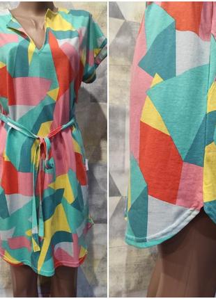 Женская хлопковая туника платье