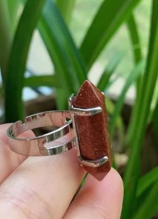 Винтажное колечко кольцо с масивним камнем средневековое кольцо стильне модне трендове колечко перстень каблучка з оранжевым камнем