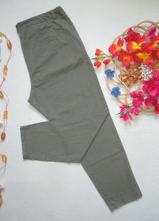 Шикарные летние брюки батал чинос цвета хаки высокая посадка m&s 🍒❇️🍒5 фото