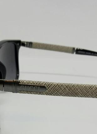 Gucci стильные мужские солнцезащитные очки чёрные с градиентом4 фото