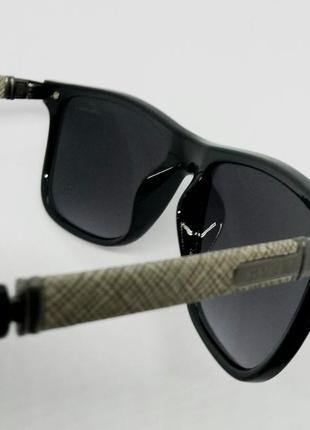 Gucci стильные мужские солнцезащитные очки чёрные с градиентом9 фото
