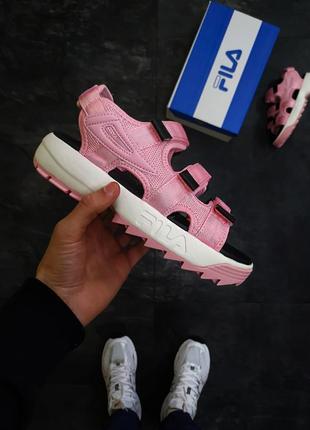 Жіночі сандалі fila sandal pink / smb ✔️