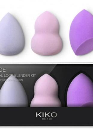 Набор бьютиблендеров для тона консилера kiko milano total look blender kit1 фото