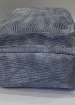Рюкзак жіночий шкіряний блакитний5 фото