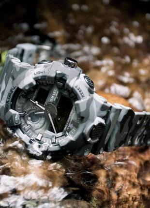 Мужские камуфляжные наручные часы военные армейские с подсветкой секундомером6 фото