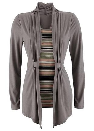 Серый кардиган модный нарядный с-л