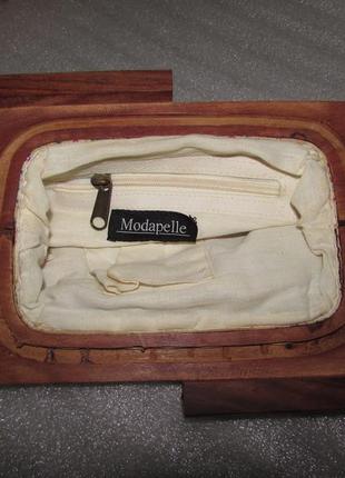 Сумочка клатч тканина + дерево ~modapelle~3 фото