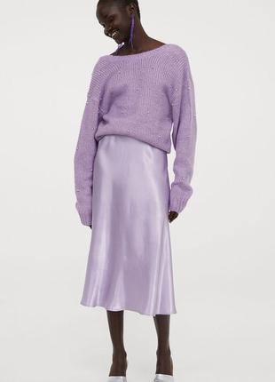 Віскозна спідничка h&m, розмір s, гарного лілового 🔥