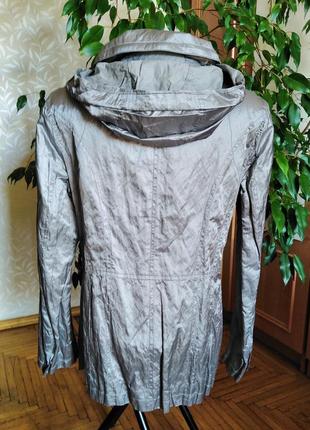 Шикарная жатая куртка серебристого цвета, испания, размер-м - l4 фото