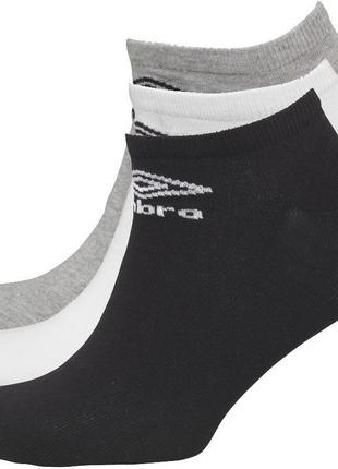 Носки umbro mens three pack no show socks mix