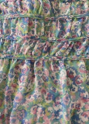 Летня шифонова  юбка/спідниця в квітковий принт6 фото