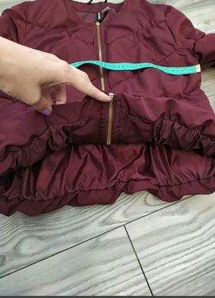 Курточка осіння, демі, стильна фірмова кольору марсала8 фото