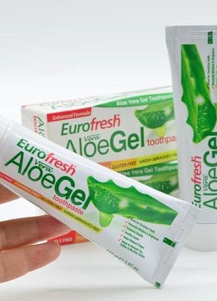 Зубна паста eurofresh aloe gel2 фото