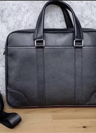 Мужской кожаный портфель/ сумка для ноутбука/ документов