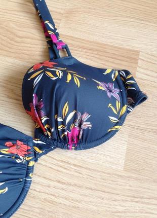 Купальник цветы  синий