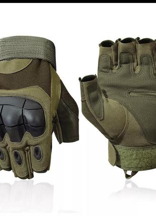 Тактические перчатки , тактичні рукавиці , безпалі рукавиці , олива , хакі чорні1 фото