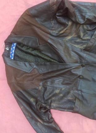 Leather куртка кожа винтаж мраморная