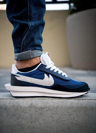 Мужские кроссовки nike ld waffle sacai blue 412 фото