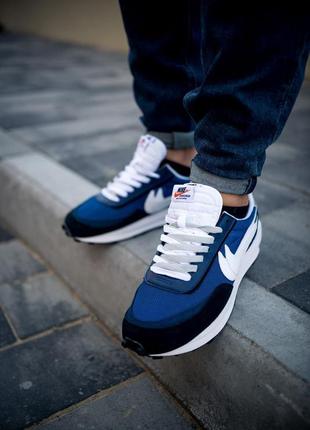 Мужские кроссовки nike ld waffle sacai blue 4110 фото