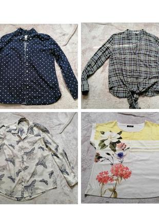 Пакет вещей, рубашка, блузка, футболка, 4 штуки, р. s, цена за пакет1 фото