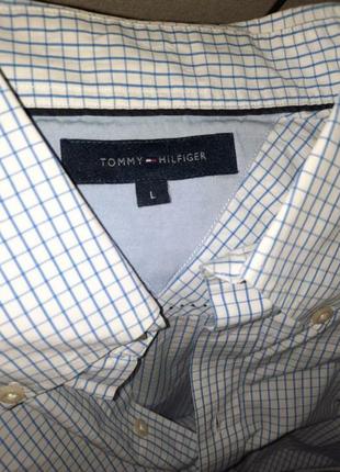 M, l, сорочка tommy hilfiger в клітку. синя, біла3 фото